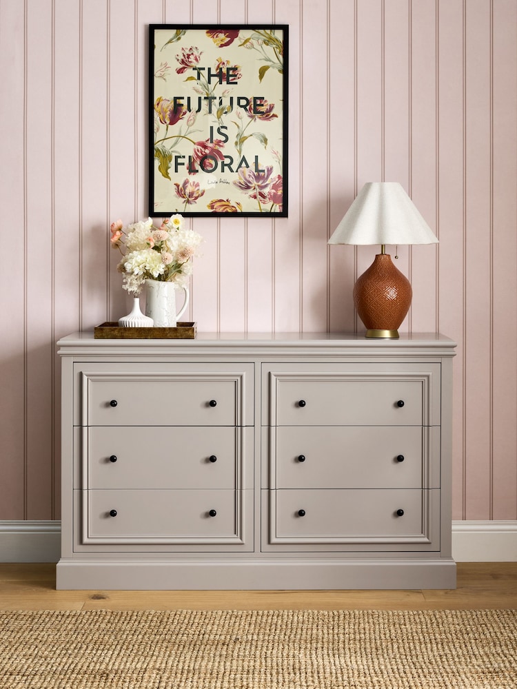 Laura Ashley Twine Natural Swanton 6 Drawer Wide Chest - Image 2 of 8 Laura Ashley Twine Natural Swanton 6 Drawer Wide Chest - Image 2 of 8