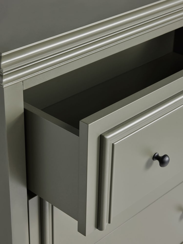 Laura Ashley Khaki Green Swanton 4 Chest of Drawer - Image 8 of 8