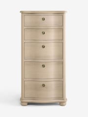 Laura Ashley Whitewash Oak Someford 5 Drawer Tall Chest - Image 6 of 9