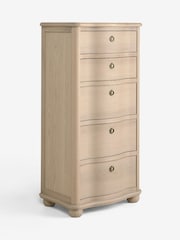 Laura Ashley Whitewash Oak Someford 5 Drawer Tall Chest - Image 7 of 9