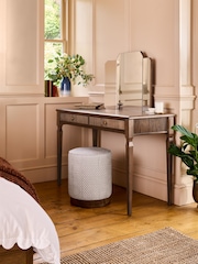 Laura Ashley Dark Stain Oak Barcombe Dressing Table - Image 2 of 9