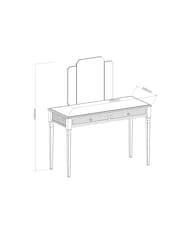 Laura Ashley Dark Stain Oak Barcombe Dressing Table - Image 5 of 9