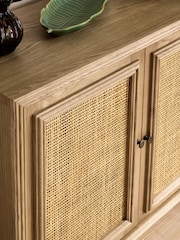 Nina Campbell Oak and Rattan Mason Small Small Sideboard - Image 4 of 9