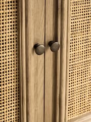 Nina Campbell Oak and Rattan Mason Small Small Sideboard - Image 5 of 9