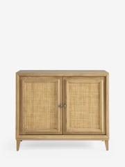 Nina Campbell Oak and Rattan Mason Small Small Sideboard - Image 6 of 9