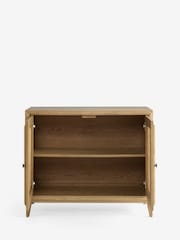 Nina Campbell Oak and Rattan Mason Small Small Sideboard - Image 7 of 9