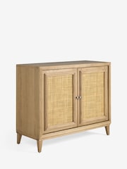 Nina Campbell Oak and Rattan Mason Small Small Sideboard - Image 8 of 9