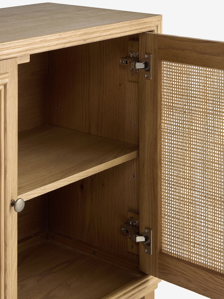 Nina Campbell Oak and Rattan Mason Small Small Sideboard - Image 9 of 9 Nina Campbell Oak and Rattan Mason Small Small Sideboard - Image 9 of 9