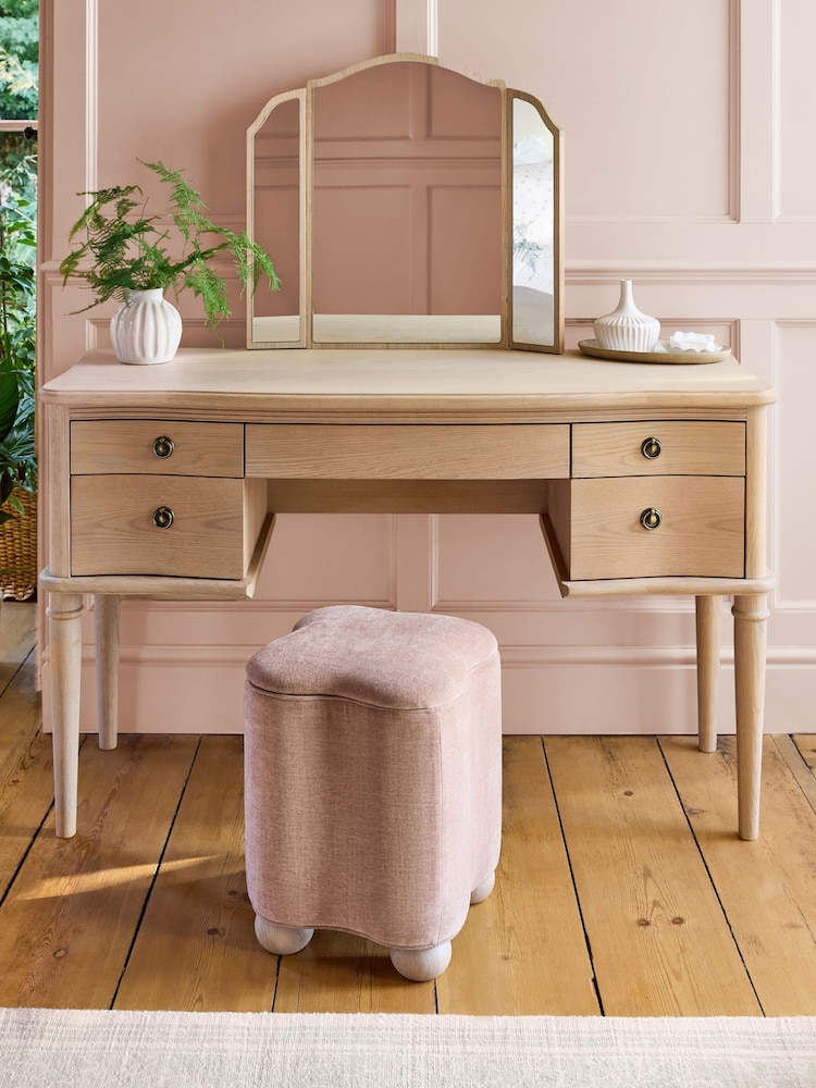 Laura Ashley Whitewash Oak Someford Dressing Table - Image 1 of 10
