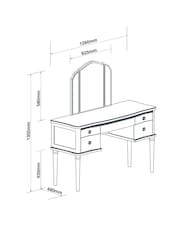 Laura Ashley Whitewash Oak Someford Dressing Table - Image 8 of 10