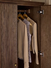 Laura Ashley Dark Stain Oak Barcombe Double Wardrobe - Image 5 of 9