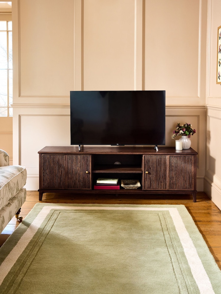 Laura Ashley Dark Stain Oak Barcombe Up to 65 Inch TV Unit - Image 2 of 9 Laura Ashley Dark Stain Oak Barcombe Up to 65 Inch TV Unit - Image 2 of 9