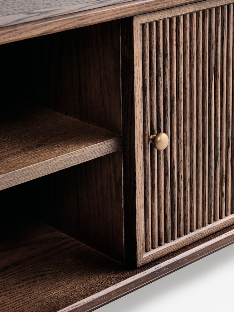 Laura Ashley Dark Stain Oak Barcombe Up to 65 Inch TV Unit - Image 9 of 9 Laura Ashley Dark Stain Oak Barcombe Up to 65 Inch TV Unit - Image 9 of 9