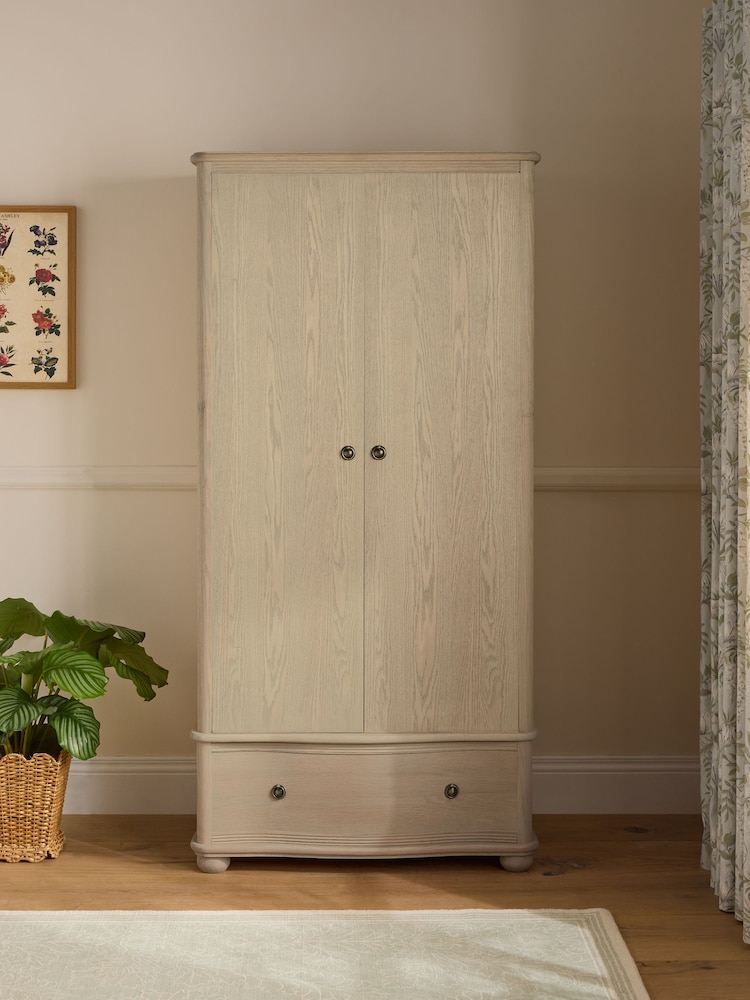 Laura Ashley Whitewash Oak Someford Double Wardrobe - Image 2 of 5