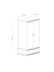 Laura Ashley Whitewash Oak Someford Double Wardrobe - Image 5 of 5