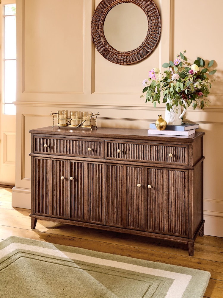Laura Ashley Dark Stain Oak Barcombe Large Sideboard - Image 2 of 9