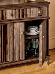 Laura Ashley Dark Stain Oak Barcombe Large Sideboard - Image 4 of 9