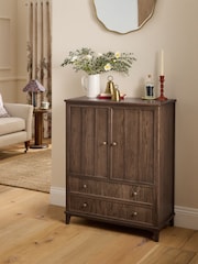 Laura Ashley Dark Stain Oak Barcombe Tall Large Sideboard - Image 1 of 9