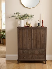 Laura Ashley Dark Stain Oak Barcombe Tall Large Sideboard - Image 2 of 9
