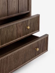 Laura Ashley Dark Stain Oak Barcombe Tall Large Sideboard - Image 9 of 9