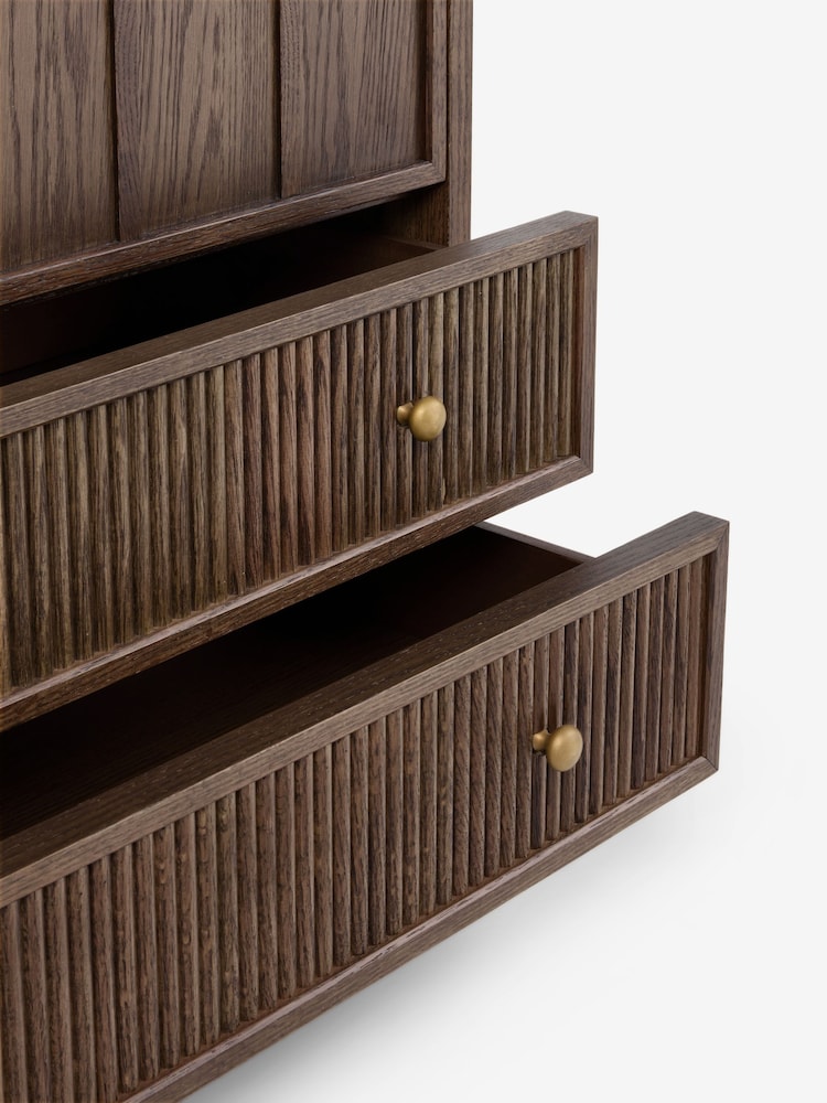 Laura Ashley Dark Stain Oak Barcombe Tall Large Sideboard - Image 9 of 9