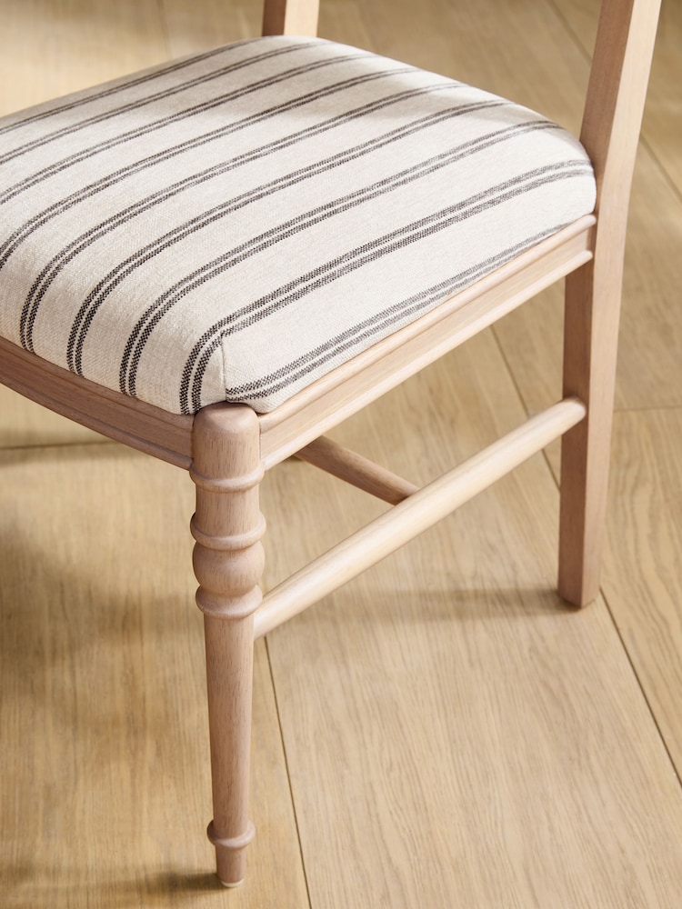 Laura Ashley Set of 2 Alston Stripe Swanton Dining Chairs - Image 2 of 7 Laura Ashley Set of 2 Alston Stripe Swanton Dining Chairs - Image 2 of 7