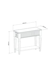 Laura Ashley Dark Stain Oak Barcombe Sofa Side Table - Image 7 of 7