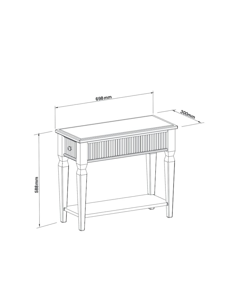 Laura Ashley Dark Stain Oak Barcombe Sofa Side Table - Image 7 of 7