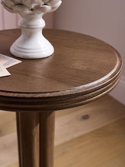 Laura Ashley Dark Stain Oak Barcombe Side Table - Image 2 of 6
