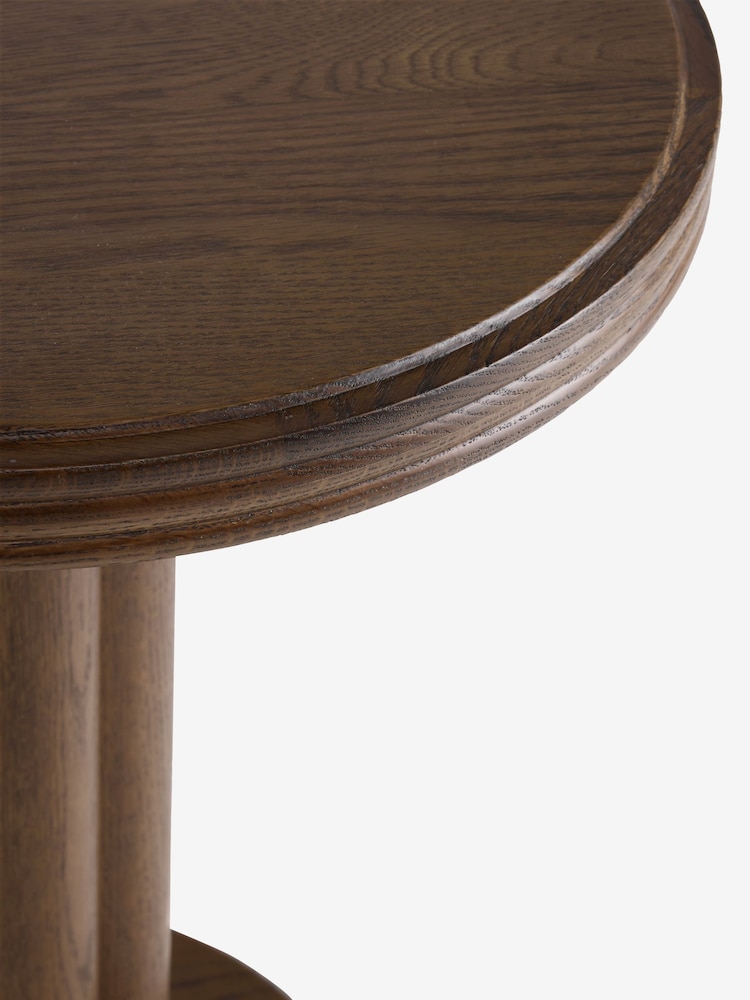 Laura Ashley Dark Stain Oak Barcombe Side Table - Image 6 of 6