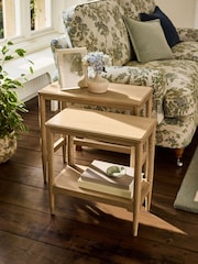 Laura Ashley Oak Danbury Nest Of Tables - Image 1 of 6