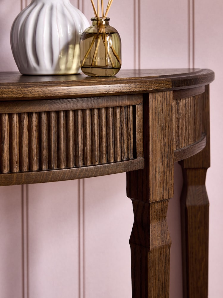 Laura Ashley Dark Stain Oak Barcombe Console Table - Image 4 of 4
