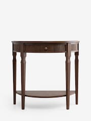 Laura Ashley Dark Stain Oak Barcombe Console Table - Image 6 of 9
