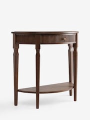 Laura Ashley Dark Stain Oak Barcombe Console Table - Image 7 of 9