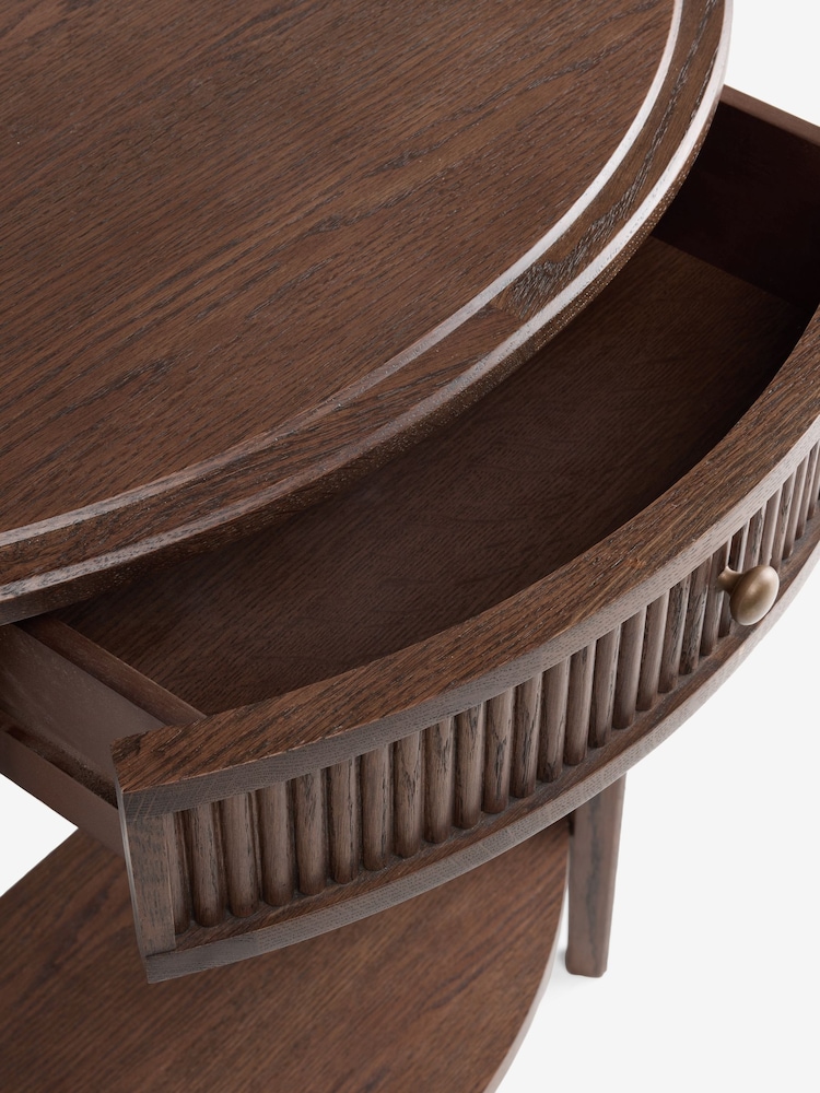 Laura Ashley Dark Stain Oak Barcombe Console Table - Image 9 of 9