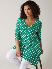 Grün - Evans V-Neck 3/4 Sleeve Tunic - Bild 1 von 4
