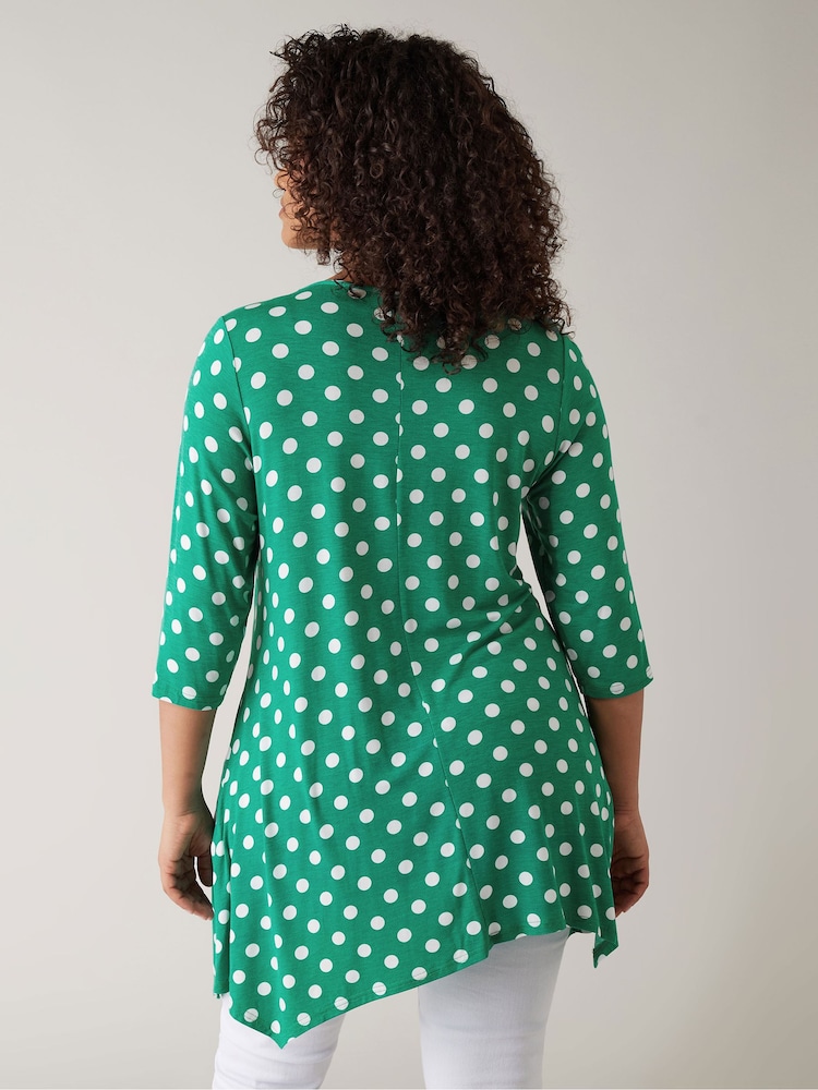 Evans V-Neck 3/4 Sleeve Tunic - Image 3 of 4