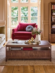 Laura Ashley Dark Stain Oak Barcombe Storage Coffee Table - Image 2 of 8