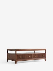 Laura Ashley Dark Stain Oak Barcombe Storage Coffee Table - Image 5 of 8