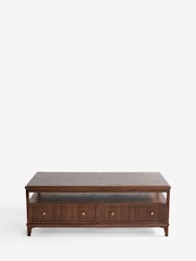 Laura Ashley Dark Stain Oak Barcombe Storage Coffee Table - Image 7 of 8