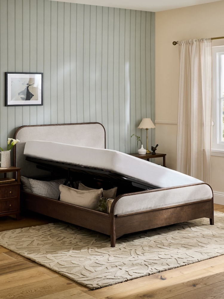 Laura Ashley Hundon Chenille Natural Barcombe Ottoman Storage Bed - Image 2 of 5