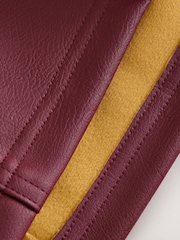 Berry Red Faux Leather Mini Skirt - Image 10 of 10
