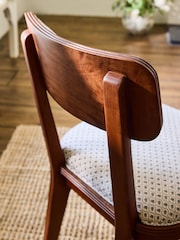 Laura Ashley Knellbank Geo Barcombe Non Arm Carver Dining Chair - Image 2 of 7