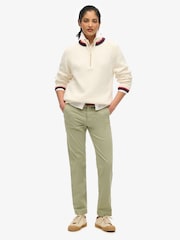 Superdry Cream Tipped Half Zip Jumper - Image 2 of 5