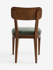 Laura Ashley Hundon Chenille Green Barcombe Non Arm Carver Dining Chair - Image 7 of 8