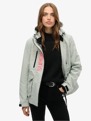 Superdry Grey Hooded Ultimate Tech Windbreaker Jacket - Image 1 of 6