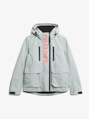 Superdry Grey Hooded Ultimate Tech Windbreaker Jacket - Image 6 of 6