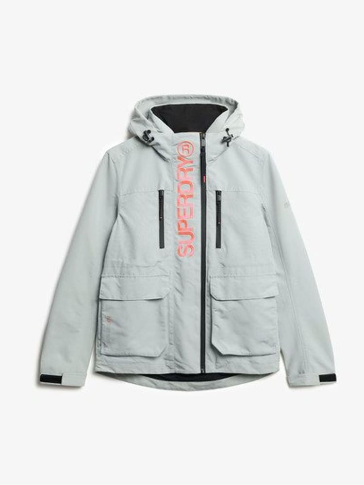 Superdry Grey Hooded Ultimate Tech Windbreaker Jacket - Image 6 of 6