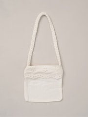Miss Broderie Crop White Top Jeans and Bag Outfit Set - Image 5 of 6
