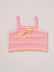 Miss Pink True 100% Cotton Knit Top Shorts and Headband Outfit Set - Image 3 of 5